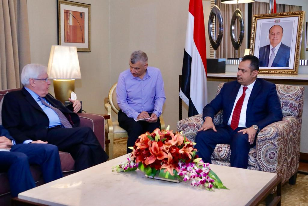 رئيس الوزراء يستقبل المبعوث الخاص للأمين العام للأمم المتحدة إلى اليمن