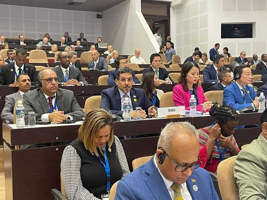 وزير الخارجية خلال المشاركة