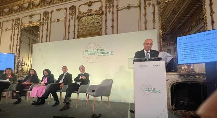وزير التخطيط والتعاون الدولي في قمة الأمن الغذائي العالمي بلندن