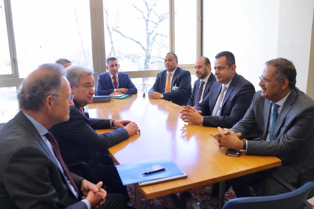 رئيس الوزراء يلتقي الامين العام للامم المتحدة انطونيو غوتيريش