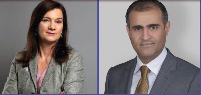 وزير الخارجية مع نظيره السويدي