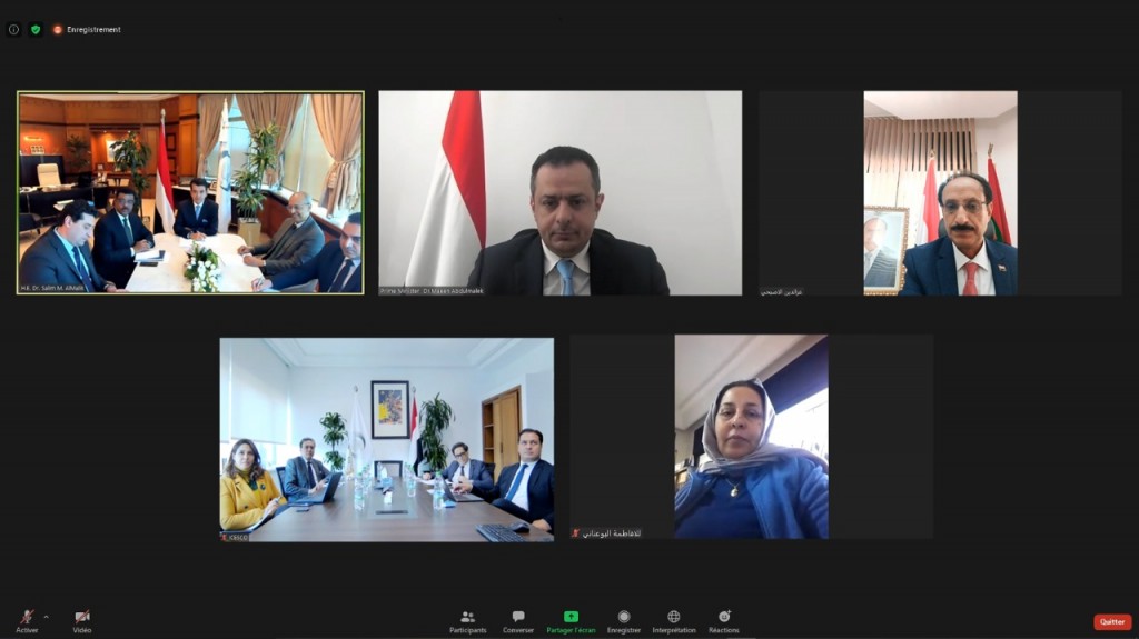 رئيس الوزراء خلال اللقاء الافتراضي