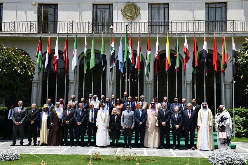 خلال الجلسة الافتتاحية لمجلس الوزراء العرب