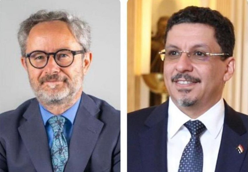 وزير الخارجية مع سفير الاتحاد الأوروبي