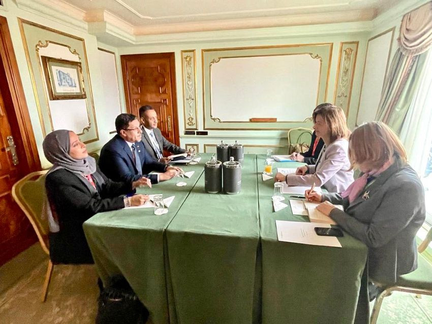 وزير الخارجية خلال اللقاء