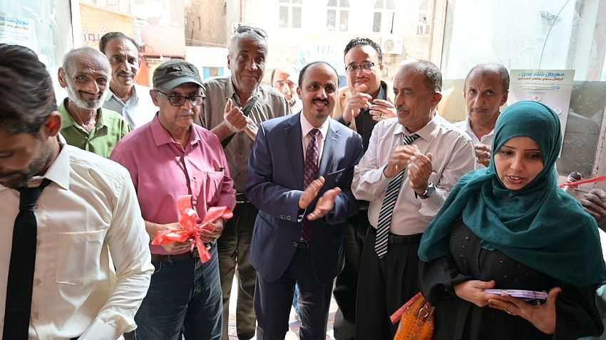 وزير الإعلام معمر الارياني خلال الافتتاح