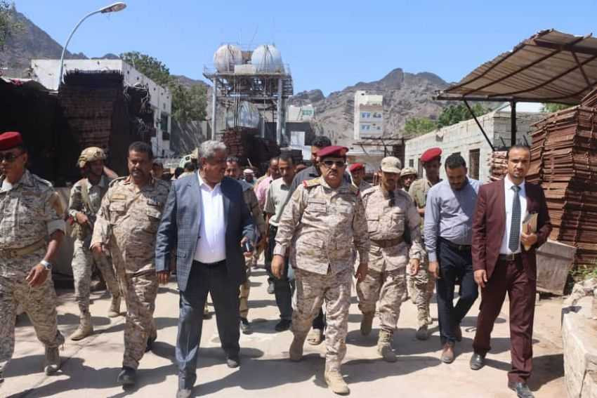 وزير الدفاع خلال الزيارة التفقدية