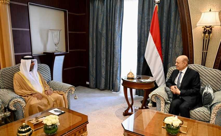 رئيس مجلس القيادة الرئاسي خلال اللقاء