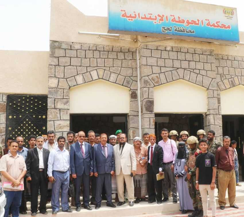 رئيس مجلس القضاء الأعلى خلال الزيارة