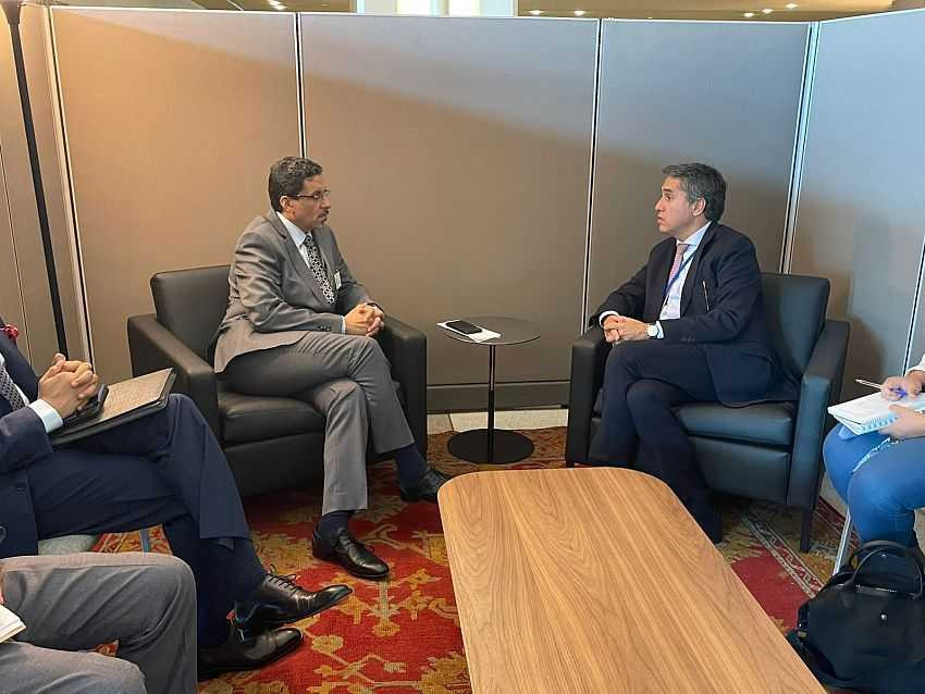 وزير الخارجية خلال اللقاء