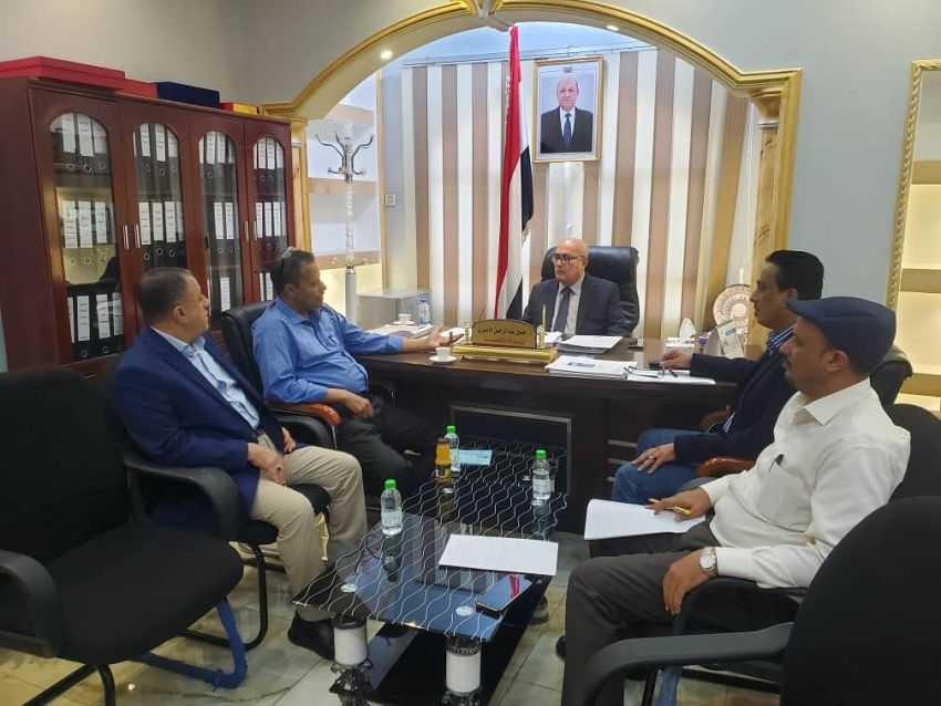 لقاء وزير الإدارة المحلية مع ممثلي لجنة التقييم لمشاريع المكتب الإنمائي التابع للأمم المتحدة