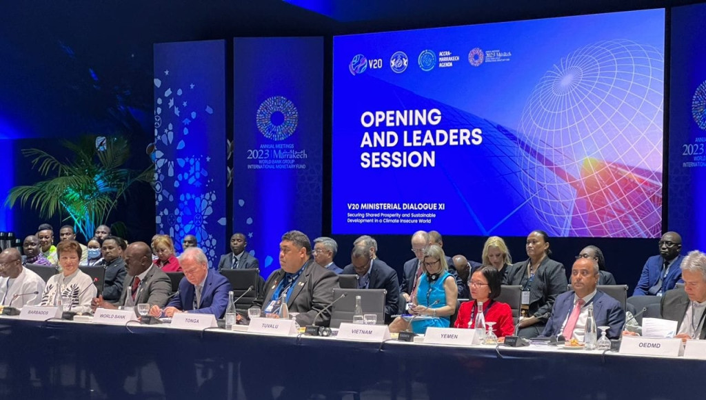 وزير المالية يشارك في اجتماع الدول النامية مع مجموعة V20 (الحوار الحادي عشر) في مراكش