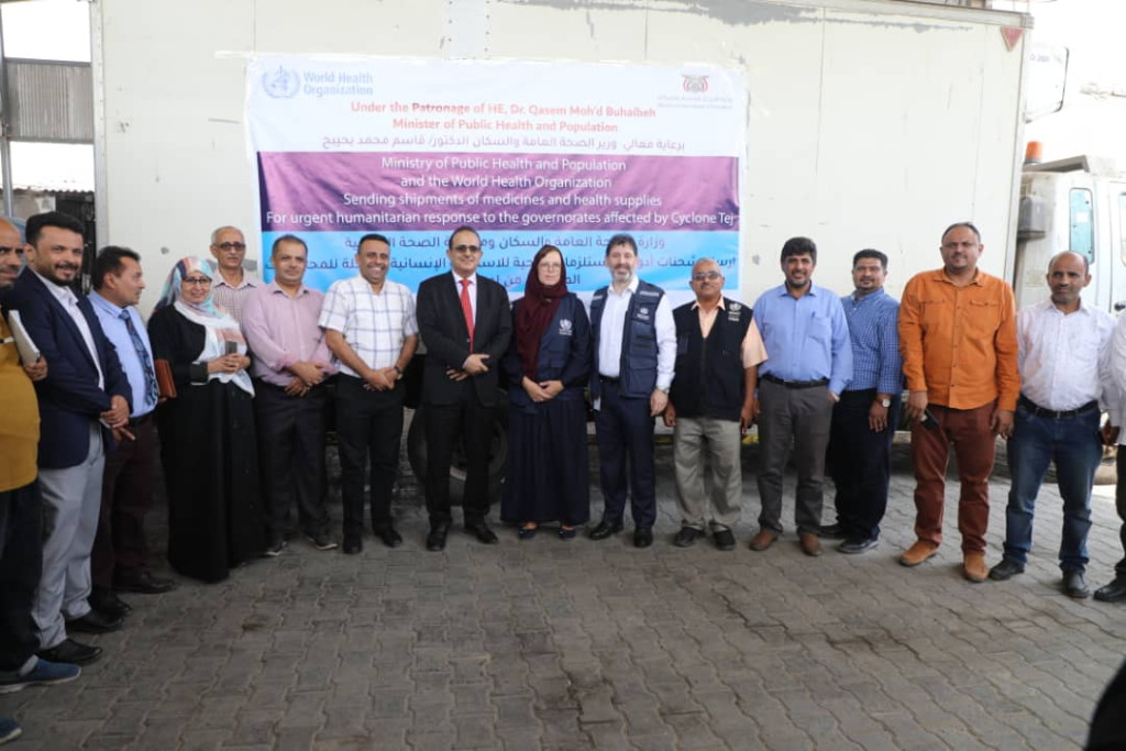 وزارة الصحة ترسل ١٠٠ طن أدوية ومستلزمات طبية للمحافظات المتضررة من إعصار "تيج"