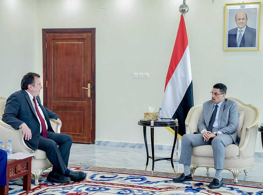 لقاء وزير الخارجية بالمنسق المقيم للشؤون الإنسانية بمناسبة انتهاء فترة عمله