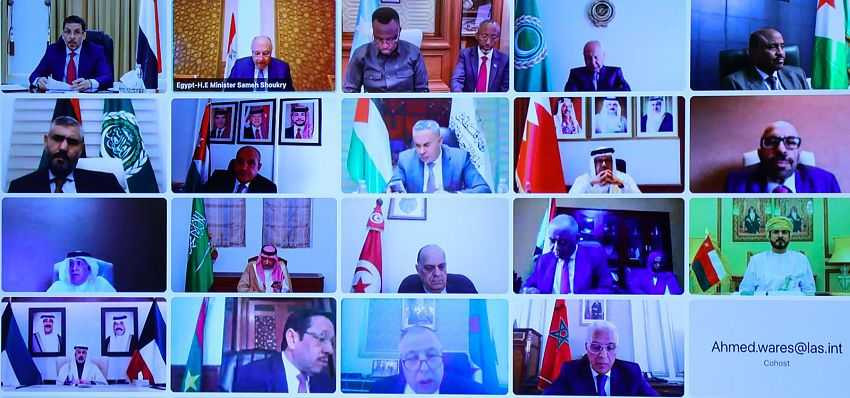 ترأس وزير الخارجية، جلسة اجتماع مجلس جامعة الدول العربية