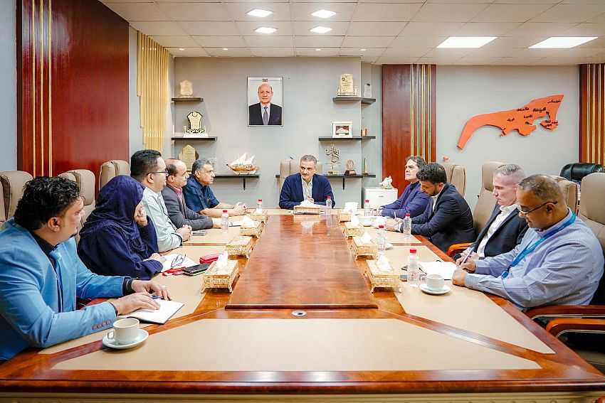 لقاء وزير الدولة محافظ عدن أحمد لملس بممثل المفوضية السامية للأمم المتحدة لشؤون اللاجئين