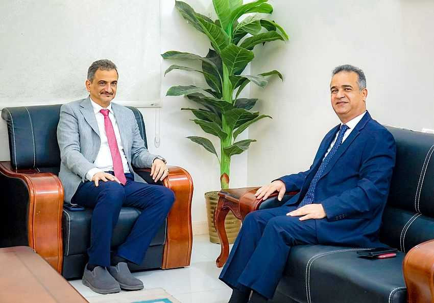 لقاء وزير الدولة محافظ عدن بالسفير الليبي