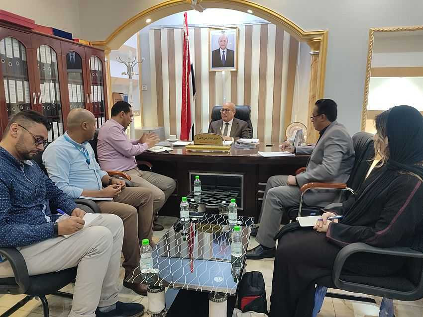 لقاء وزير الإدارة المحلية مع ممثلي برنامج الأمم المتحدة الإنمائي المشاريع والبرامج التنموية