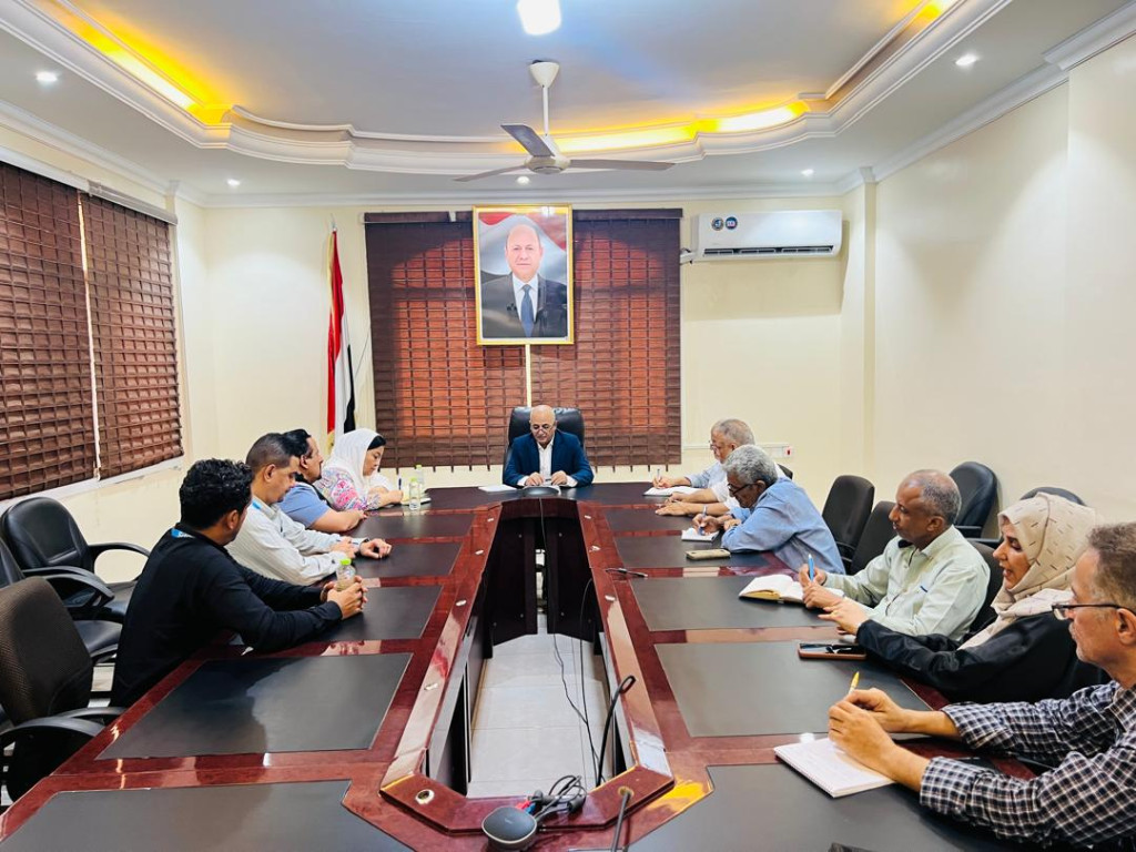 الشرجبي يبحث مع مكتب الأمم المتحدة لخدمات المشاريع تنفيذ البرامج المائية المجدولة