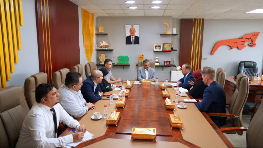 وزير الدولة محافظ عدن يبحث مع وفد مكتب المبعوث الأممي التحضيرات لانعقاد المؤتمر الاقتصادي بعدن