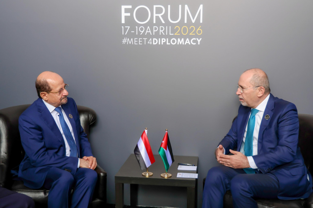 جانب من لقاء رئيس الوزراء وزير الخارجية بنائب رئيس الوزراء وزير الخارجية الأردني